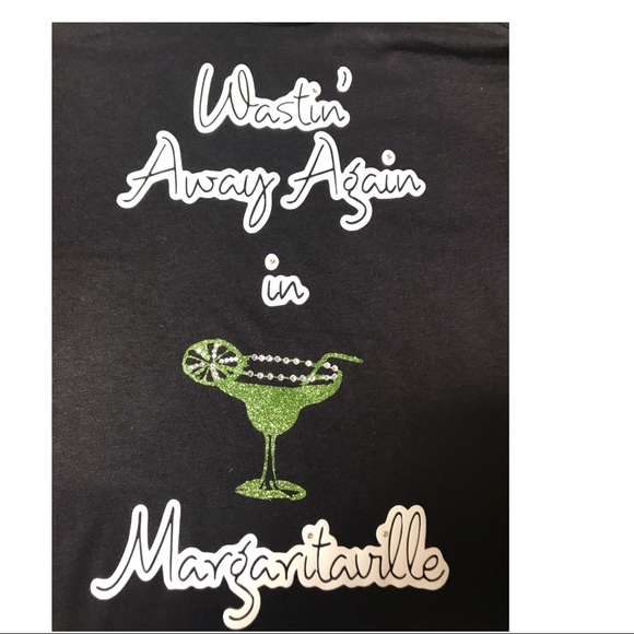 Wastin’ Away in Margaritaville Black Racerback Tank - Picture 3 of 3